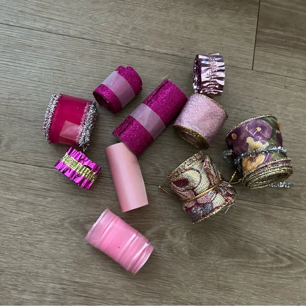 Lot of Assorted Vintage Ribbon for Craft Projects Holidays Gift Wrapping